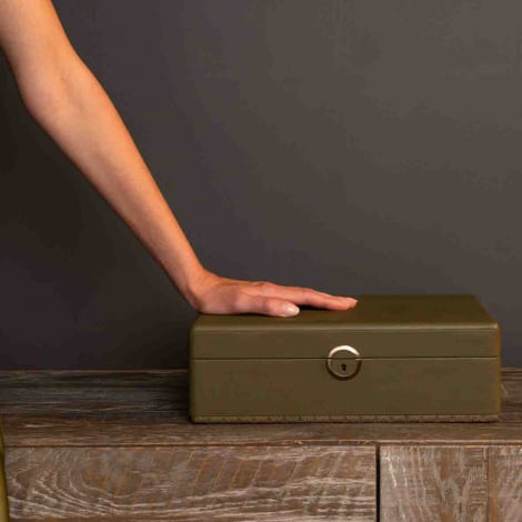 Coffret de montres- Earth 5 Piece Watch Box with Storage Wolf 1834 -Olive