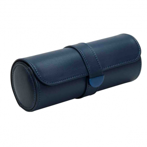 Coffret Montre Earth triple Watch Roll Wolf 1834 - Midnight Blue