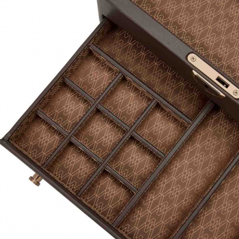 Coffret Montre et bijoux Earth Watch Stand Box Wolf 1834 - Coffee