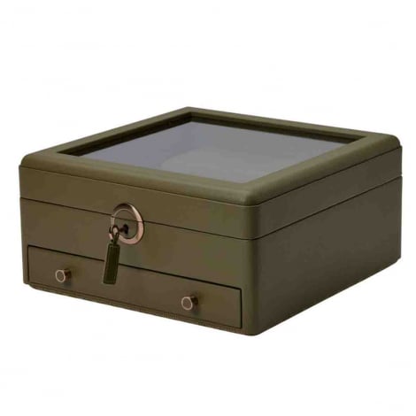 Coffret Montre et bijoux Earth Watch Stand Box Wolf 1834 - Olive