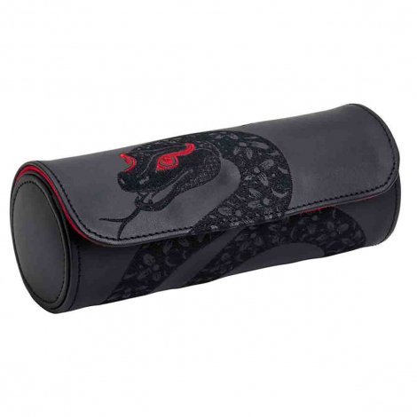 Coffret Montre Lunar triple Watch Roll Wolf 1834 - Noir