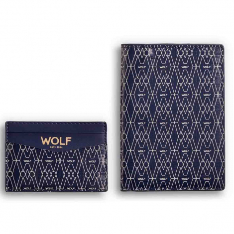 Coffret Passeport et �tui � cartes Wolf 1834 