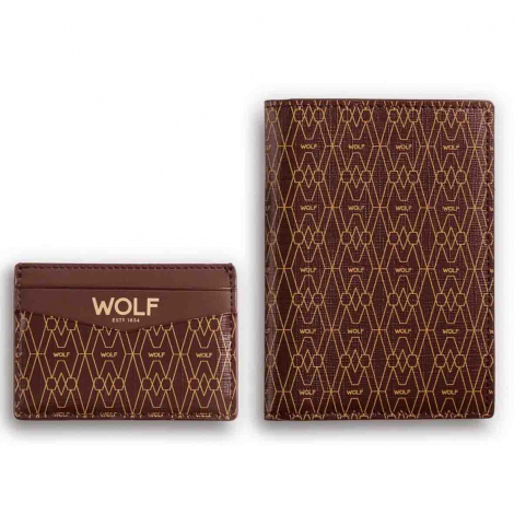 Coffret Passeport et �tui � cartes Wolf 1834 