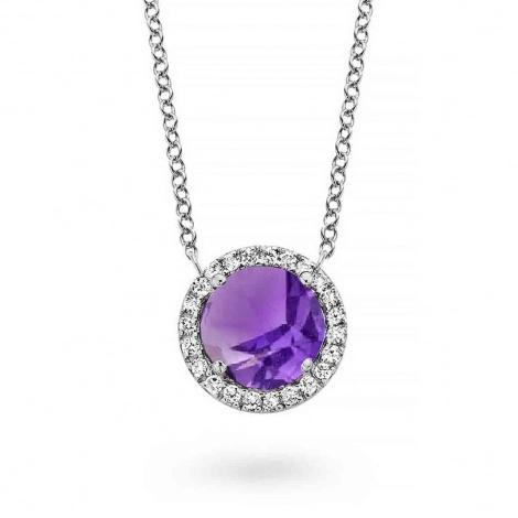 Collier amthyste et diamants One More