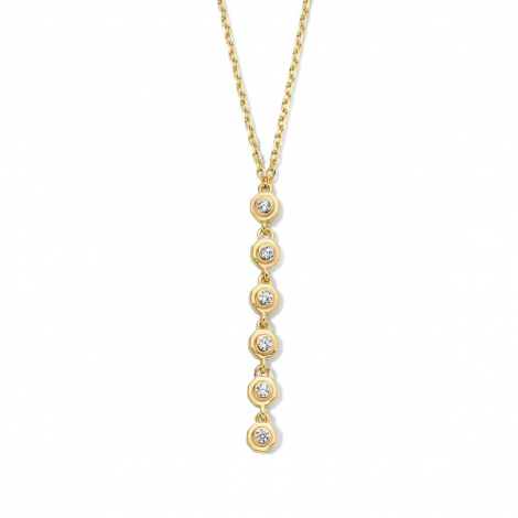 Collier Argent 18kt plaqu or Zirconium - Naiomy