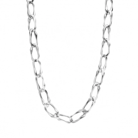 Collier Argent avec lien ovale - Naiomy