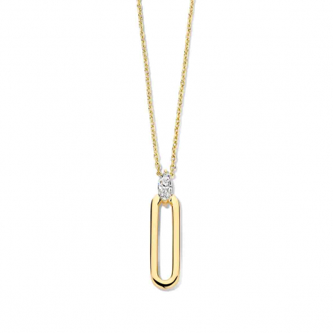 Collier Argent avec pendentif serti de zirconium - Naiomy