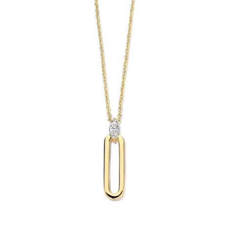Collier Argent avec pendentif serti de zirconium - Naiomy