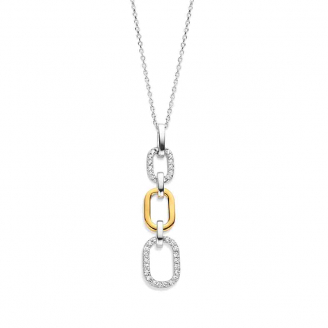 Collier Argent bicolore serti d'oxydes - Naiomy