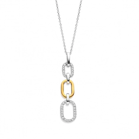 Collier Argent bicolore serti d'oxydes - Naiomy