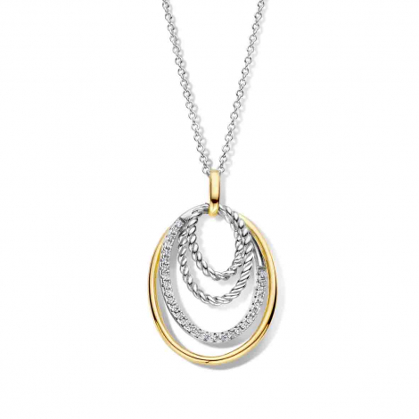 Collier Argent bicolore serti d'oxydes - Naiomy