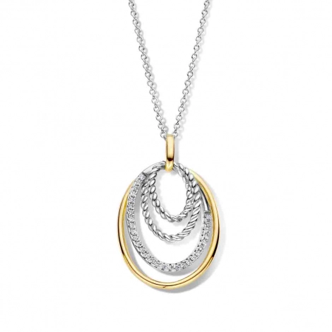 Collier Argent bicolore serti d'oxydes - Naiomy