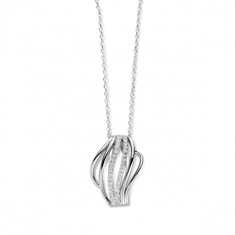Collier Argent  et oxyde de zirconium - Naiomy 