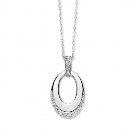 Collier Argent  et oxyde de zirconium  - Naiomy 