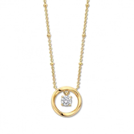 Collier argent et oxyde - plaqu or - fil torsad - Naiomy