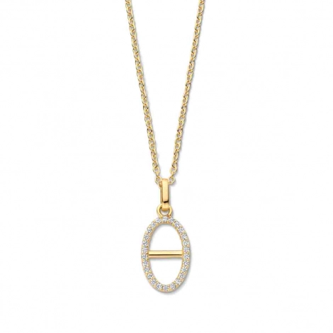 Collier argent et oxyde - plaqu or - Naiomy