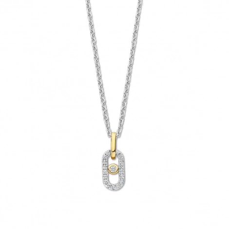 Collier argent et oxyde - plaqu or - Naiomy