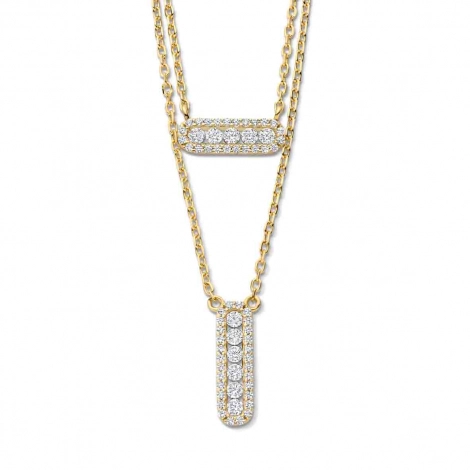 Collier argent et oxyde - plaqu or - Naiomy