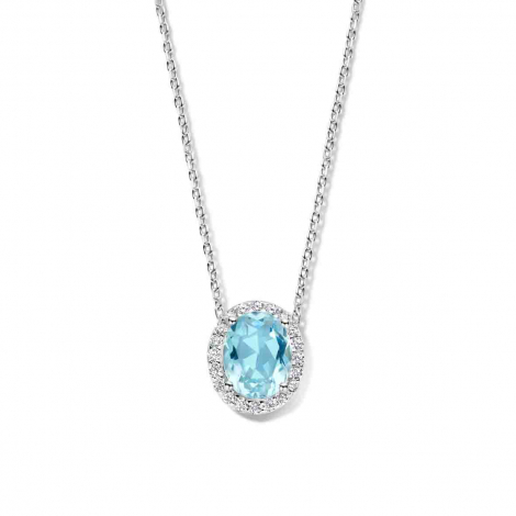 Collier Argent oxyde bleu et blanc - Naiomy  combiner