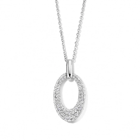 Collier Argent pavage Zirconium - Naiomy 