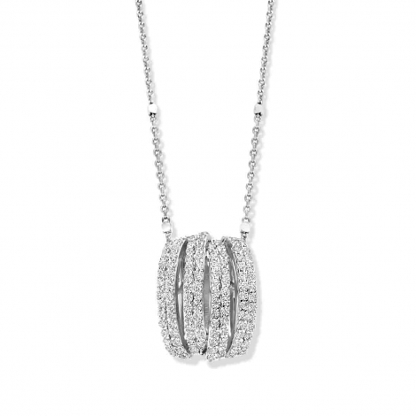 Collier Argent pavage Zirconium - Naiomy 