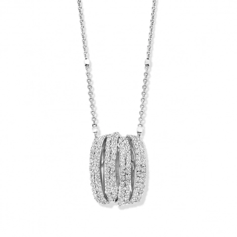 Collier Argent pavage Zirconium - Naiomy 