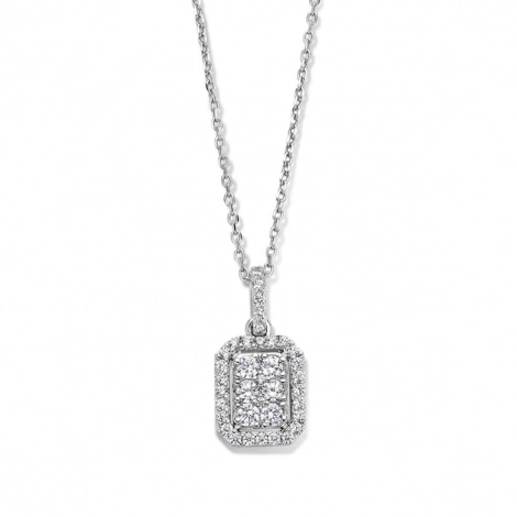 Collier Argent pavage Zirconium - Naiomy 