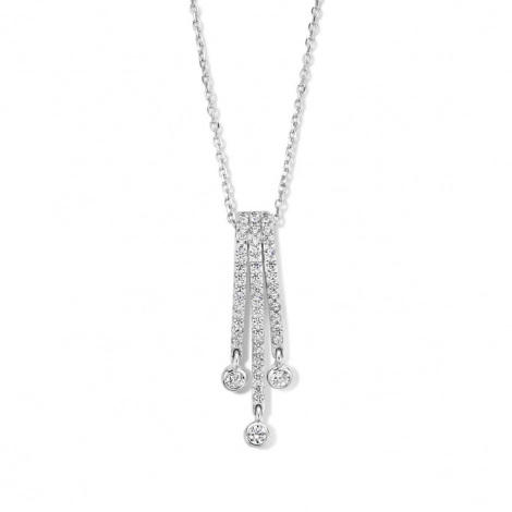 Collier Argent pavage Zirconium - Naiomy 