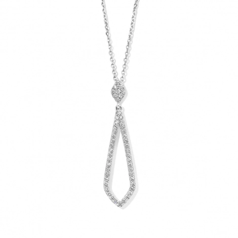 Collier Argent pavage Zirconium - Naiomy 