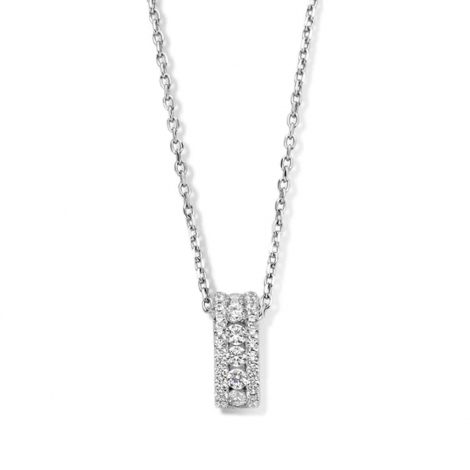 Collier Argent pavage Zirconium - Naiomy 