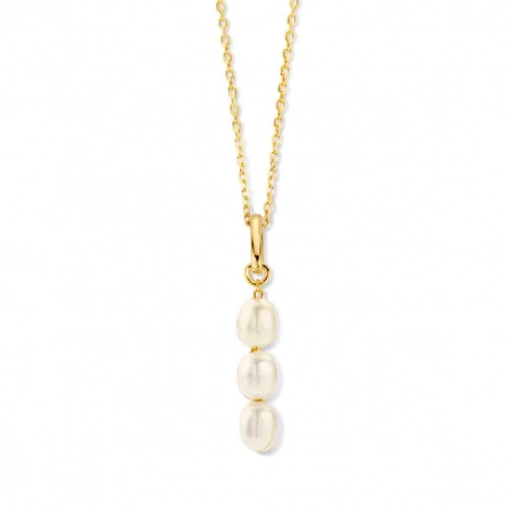 Collier Argent pendentif 3 perles d'eau douce - Naiomy