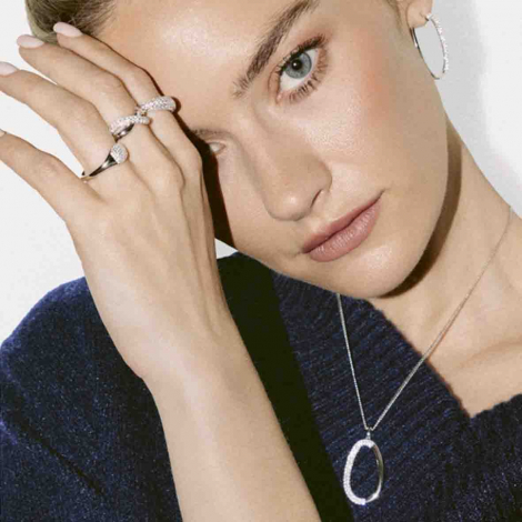 Collier argent - pendentif oxydes - Naiomy