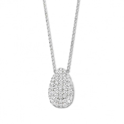 Collier argent - pendentif pav oxydes - Naiomy