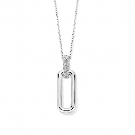 jewellerybox Collier et Pendentif Cœur en Argent 925/1000 et Oxyde de Zirconium 46cm