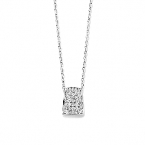 Collier Argent pendentif serti d'oxyde de zirconium - Naiomy