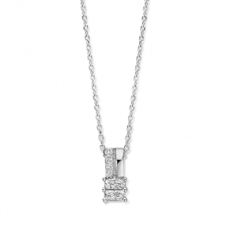 Collier Argent pendentif serti d'oxyde de zirconium - Naiomy