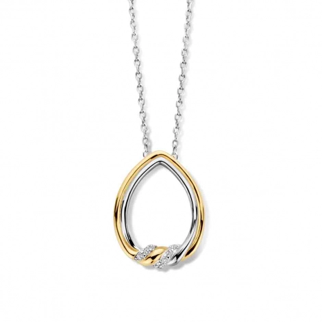 Collier Argent pendentif serti d'oxyde de zirconium - Naiomy