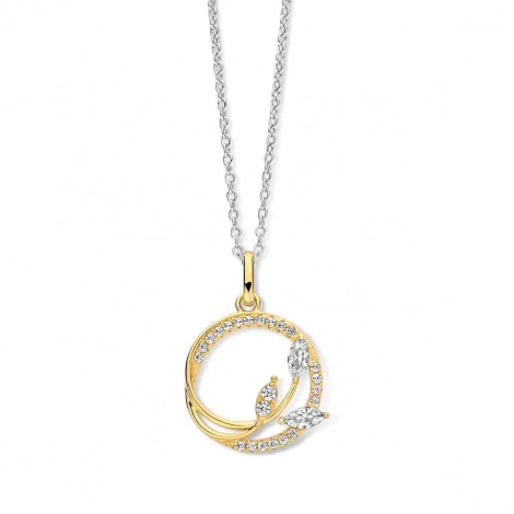 Collier Argent pendentif serti de zirconium - Naiomy