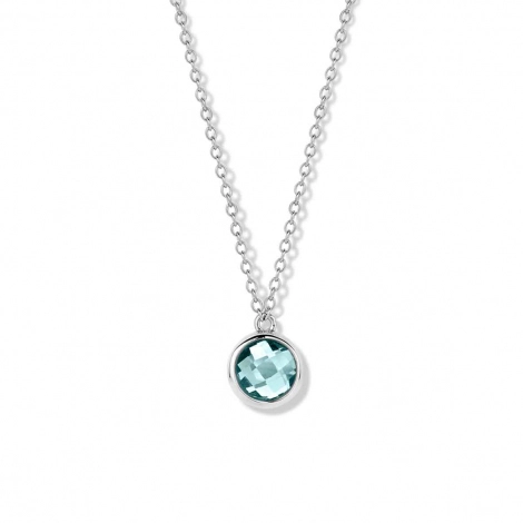Collier Argent pierre bleue - Naiomy