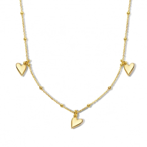 Collier Argent plaqu or - coeurs - Naiomy