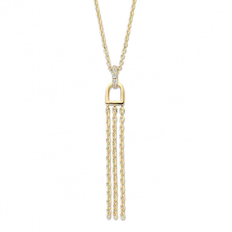 Collier argent - plaqu or et oxydes - Naiomy