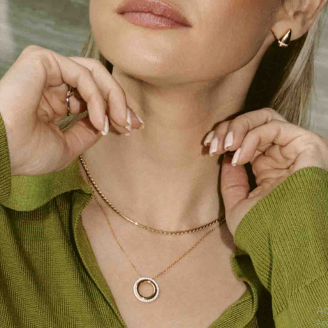 Collier argent plaqu or jaune- Naiomy