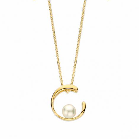 Collier argent - plaqu or - perle d'eau douce -  Naiomy  combiner