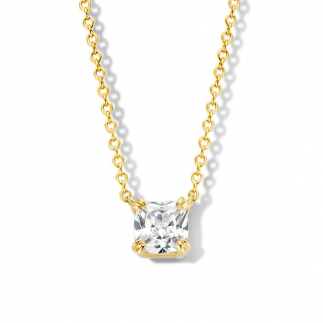 Collier Argent plaqu or serti de Zirconium - Naiomy  combiner