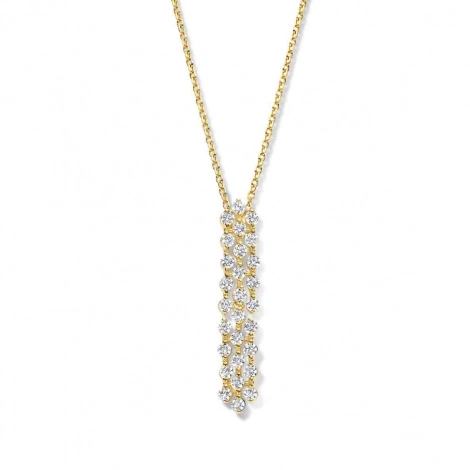 Collier Argent plaqu serti d'oxydes - Naiomy