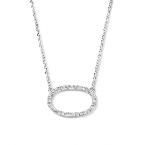 Collier Argent serti d'oxyde - Naiomy