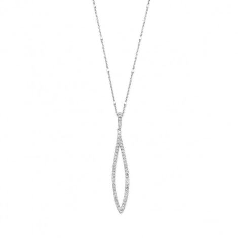 Collier Argent serti d'oxydes de zirconium - Naiomy