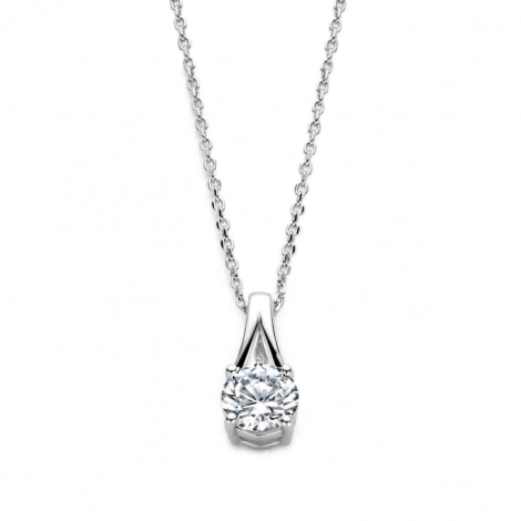 Collier Argent serti d'oxydes de zirconium - Naiomy