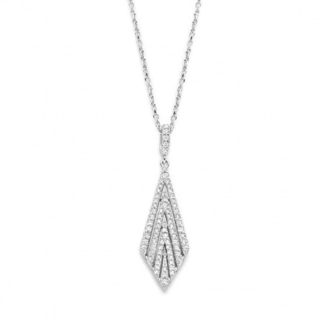Collier Argent serti d'oxydes de zirconium - Naiomy