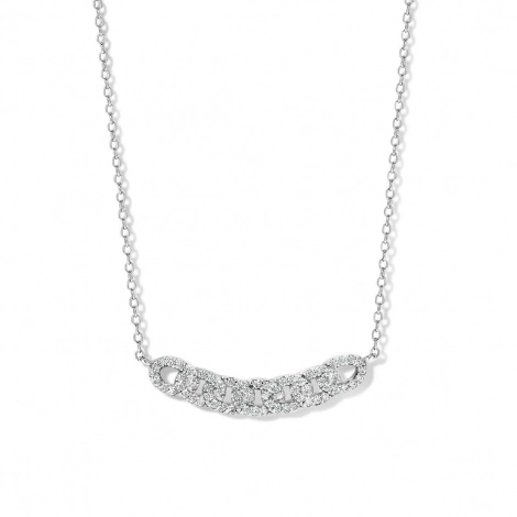 Collier Argent serti de Zirconium - Naiomy